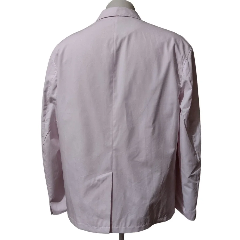 Zara Men's Blazer Suit Jacket 40 US 50 EUR Pale Pink Poplin Sportscoat Button Up